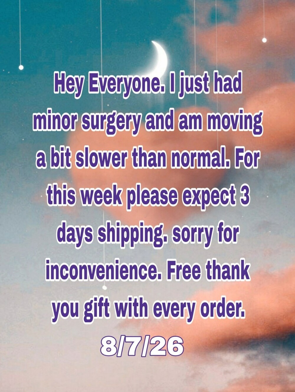 Please Allow A Little Extra Time For Shipping. If Its A Rush LET ME KNOW!!